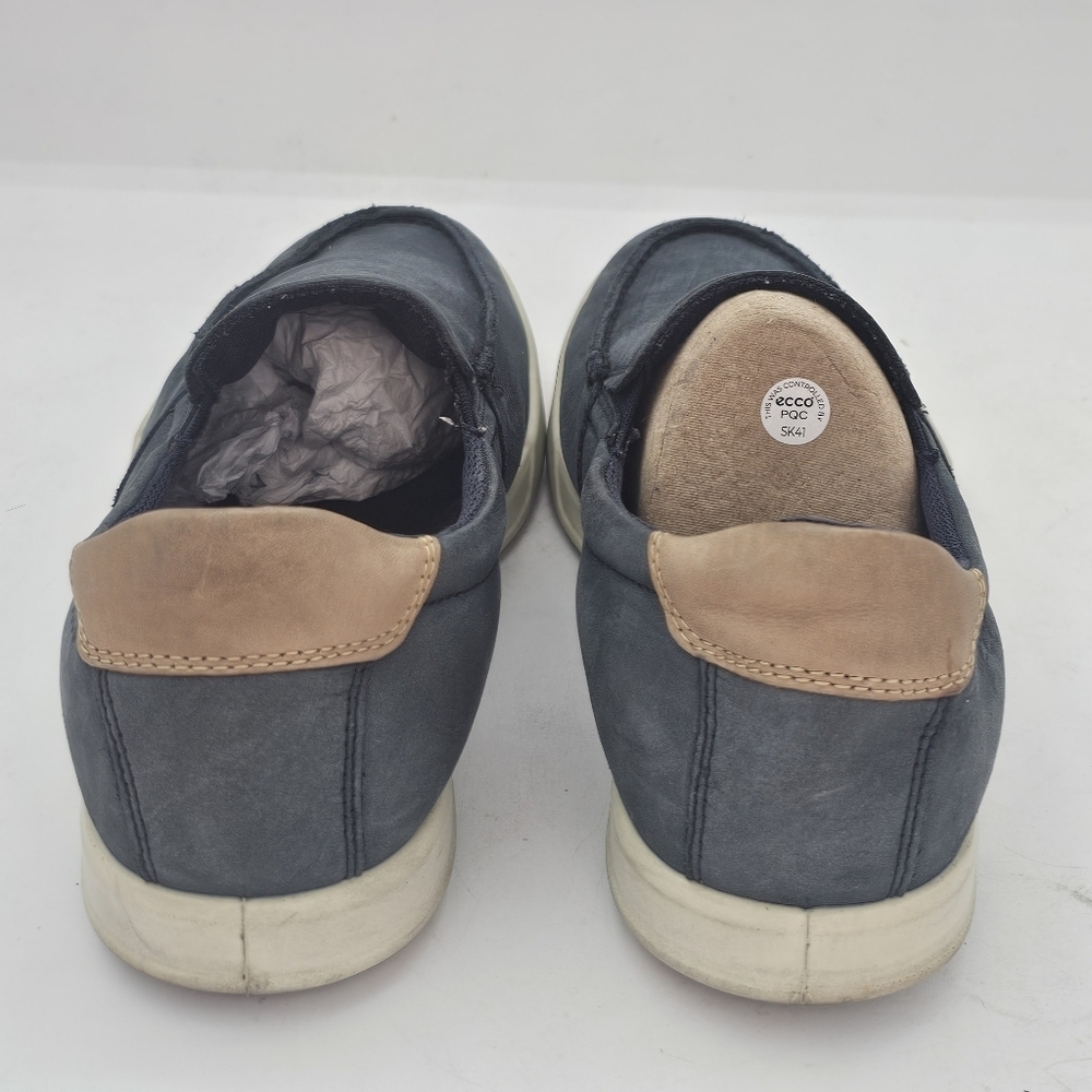 ECCO Cathum Slip-On Sneakers Blue Mens Size 8.5 Casual Comfortable Breathable Sh - Picture 2 of 10